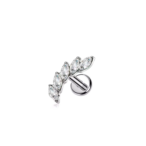 Labret Five line Gems